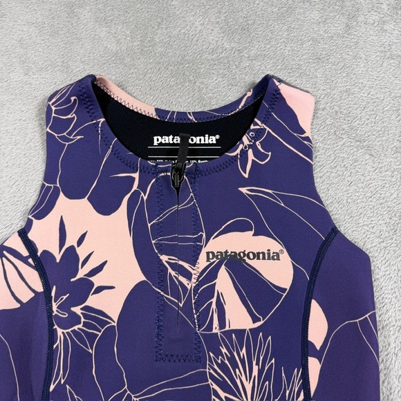 Patagonia R1 Lite Yulex Wetsuit Vest Womens 6 Purple Floral Sleeveless SAMPLE - Picture 2 of 9